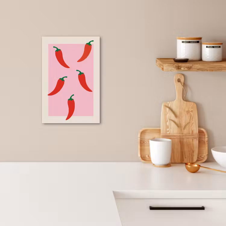Leinwandbilder - Paprika - Rot - Illustration — 3