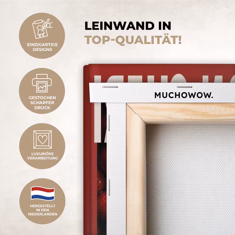 Leinwandbilder - Kirschen - Illustration - Rot — 2