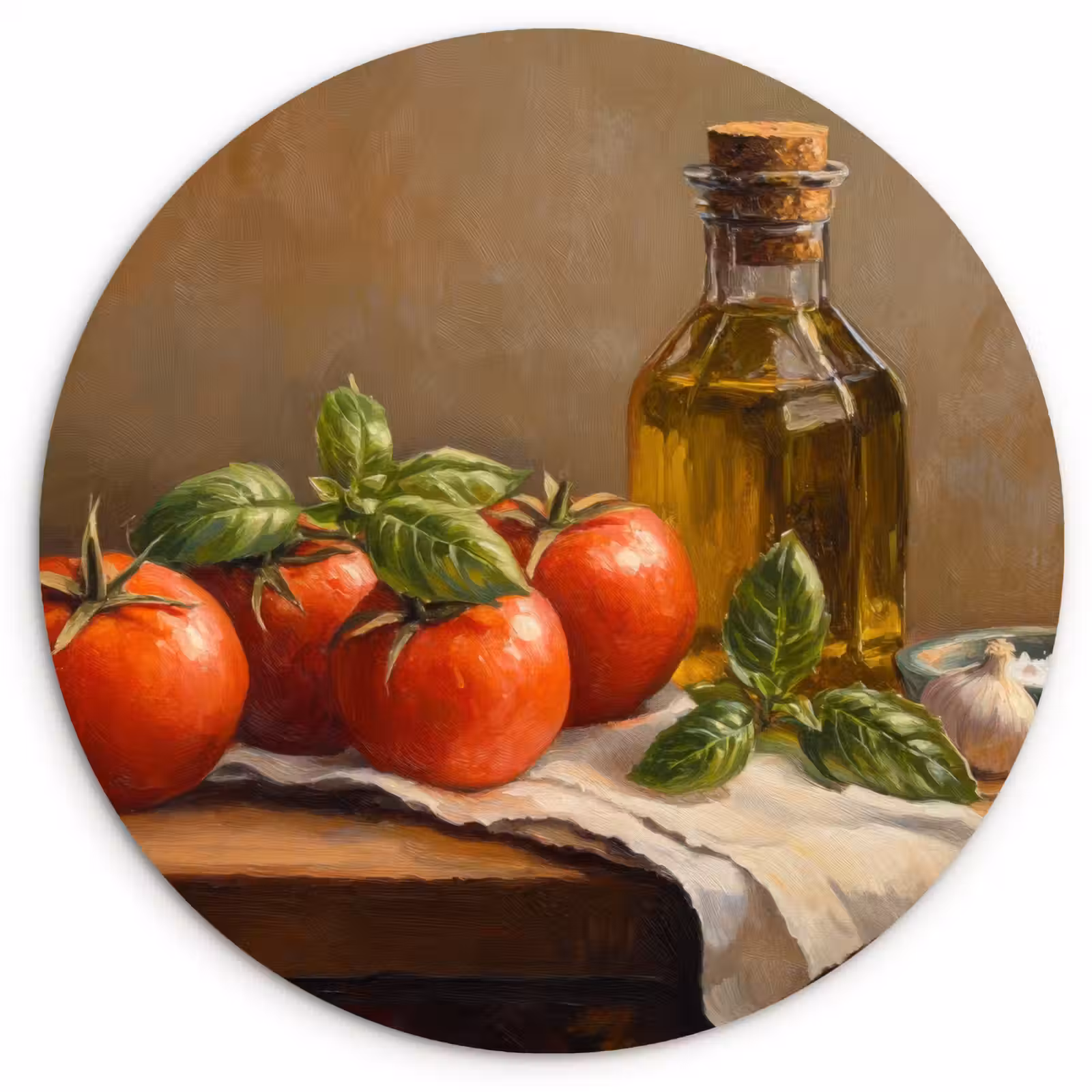 Runde Bilder - Tomaten - Olivenöl - Stilleben — 1