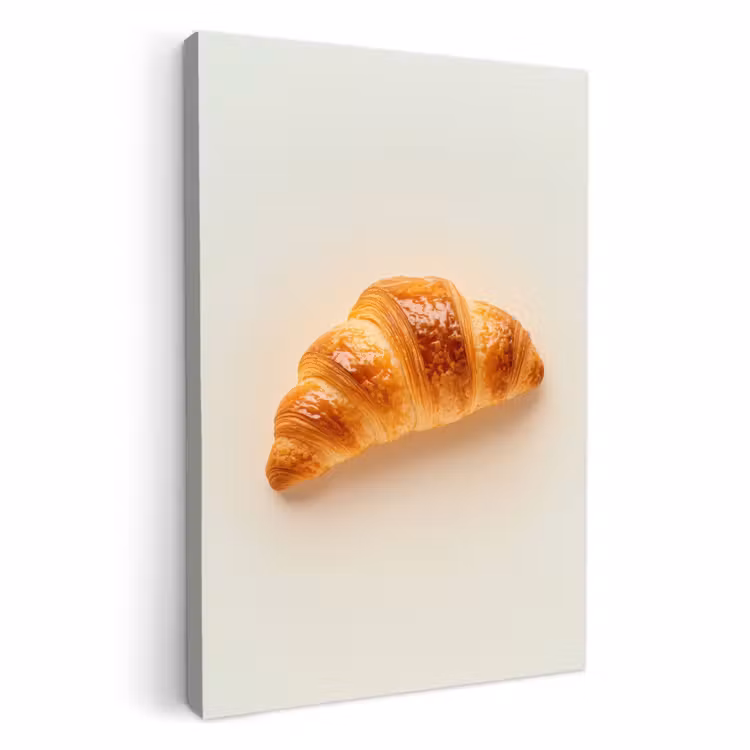 Leinwandbilder - Croissant - Brot - Beige — 1