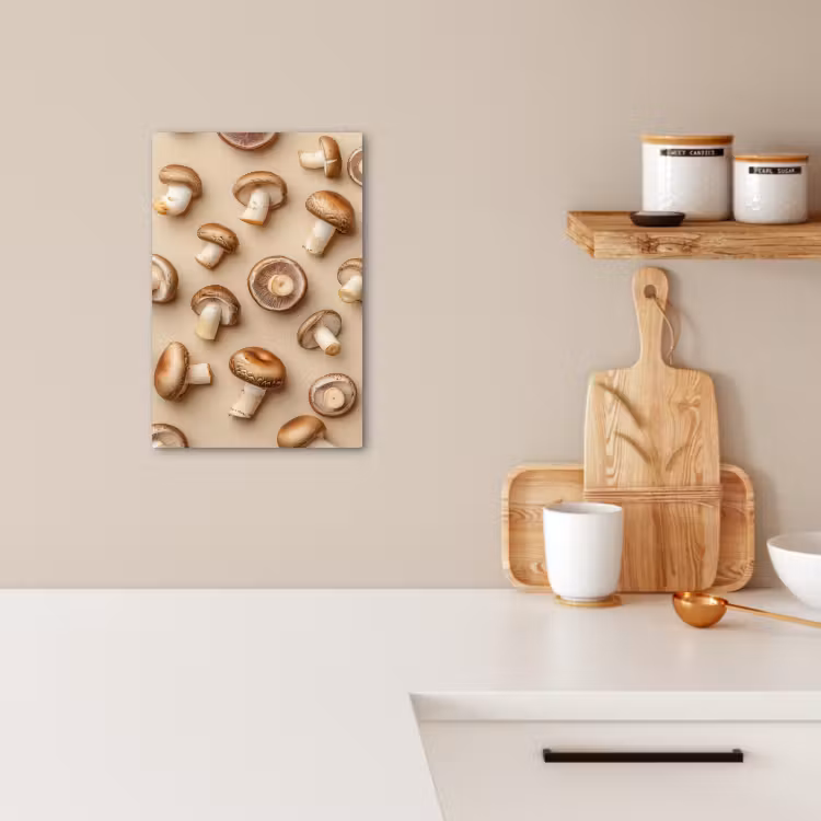 Leinwandbilder - Kastanienpilze - Beige — 1