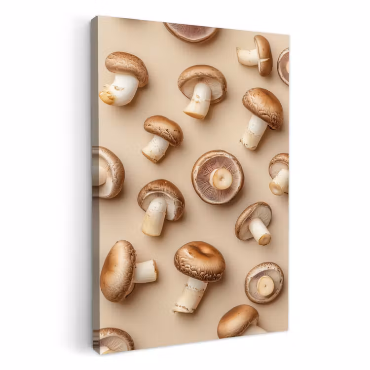 Leinwandbilder - Kastanienpilze - Beige — 2