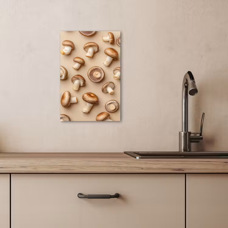 Leinwandbilder - Kastanienpilze - Beige — 5