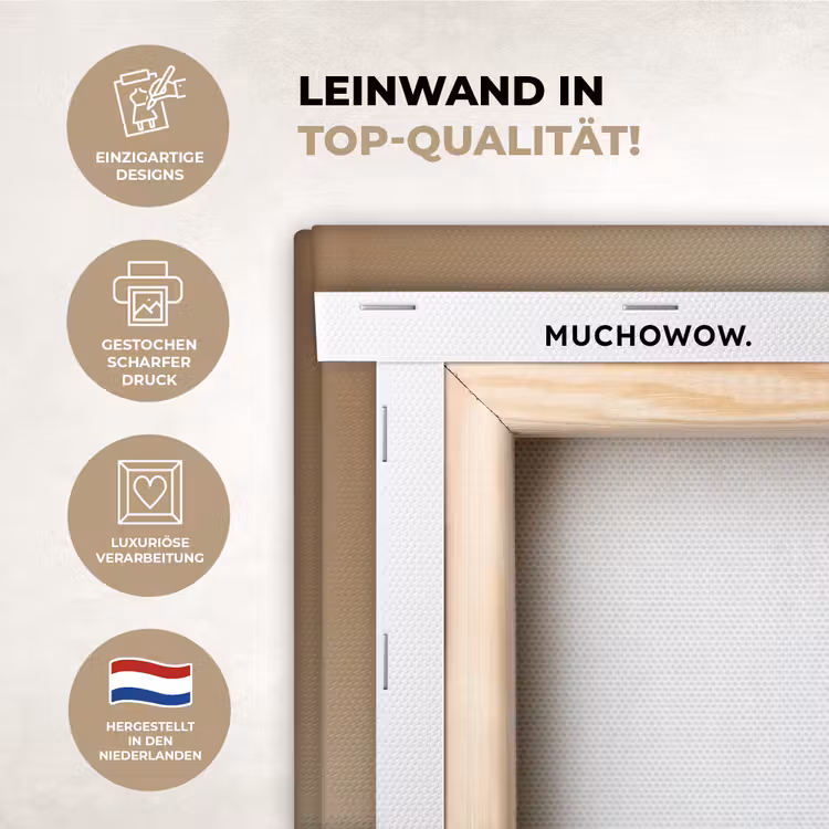 Leinwandbilder - Löffel - Reis - Holz - Beige — 3