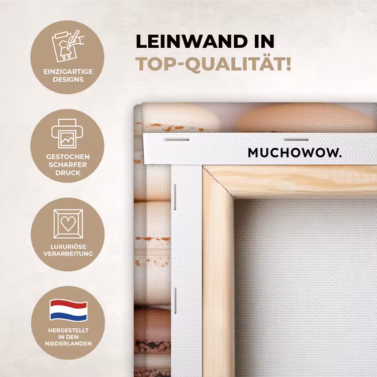 Leinwandbilder - Makronen - Beige - Braun — 2