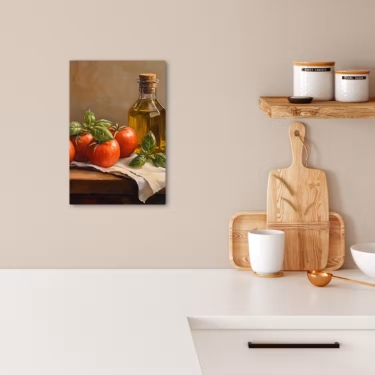 Leinwandbilder - Tomaten - Olivenöl - Stilleben — 5