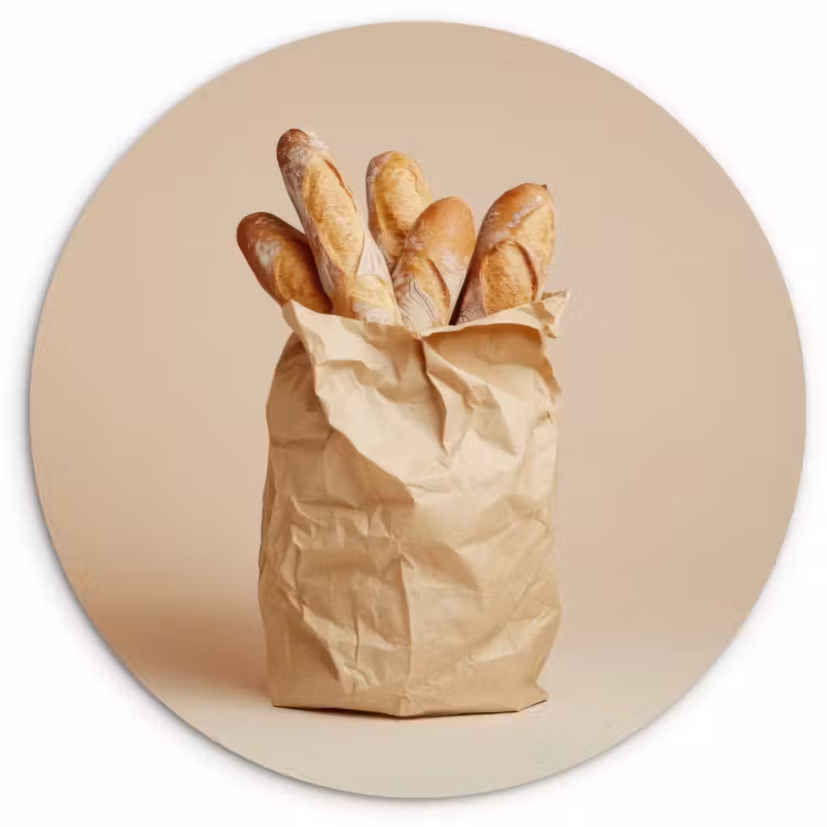 Runde Bilder - Baguette - Brot - Baguette - Beige — 3