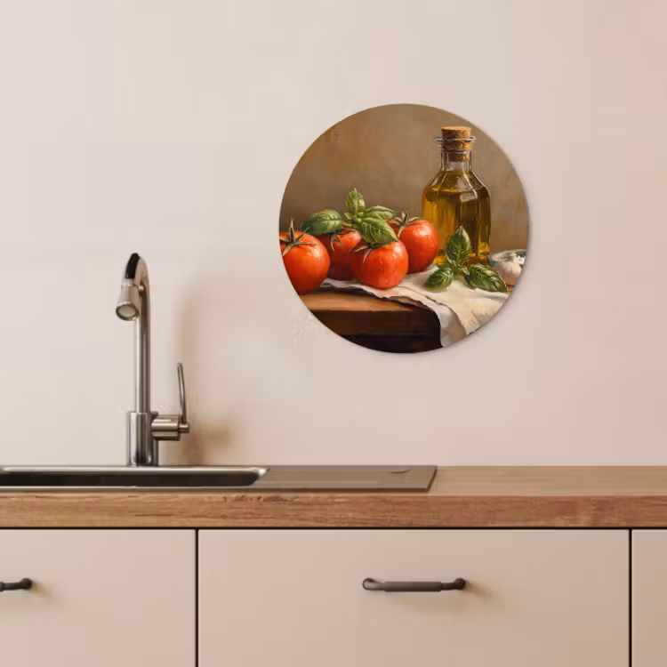Runde Bilder - Tomaten - Olivenöl - Stilleben — 3