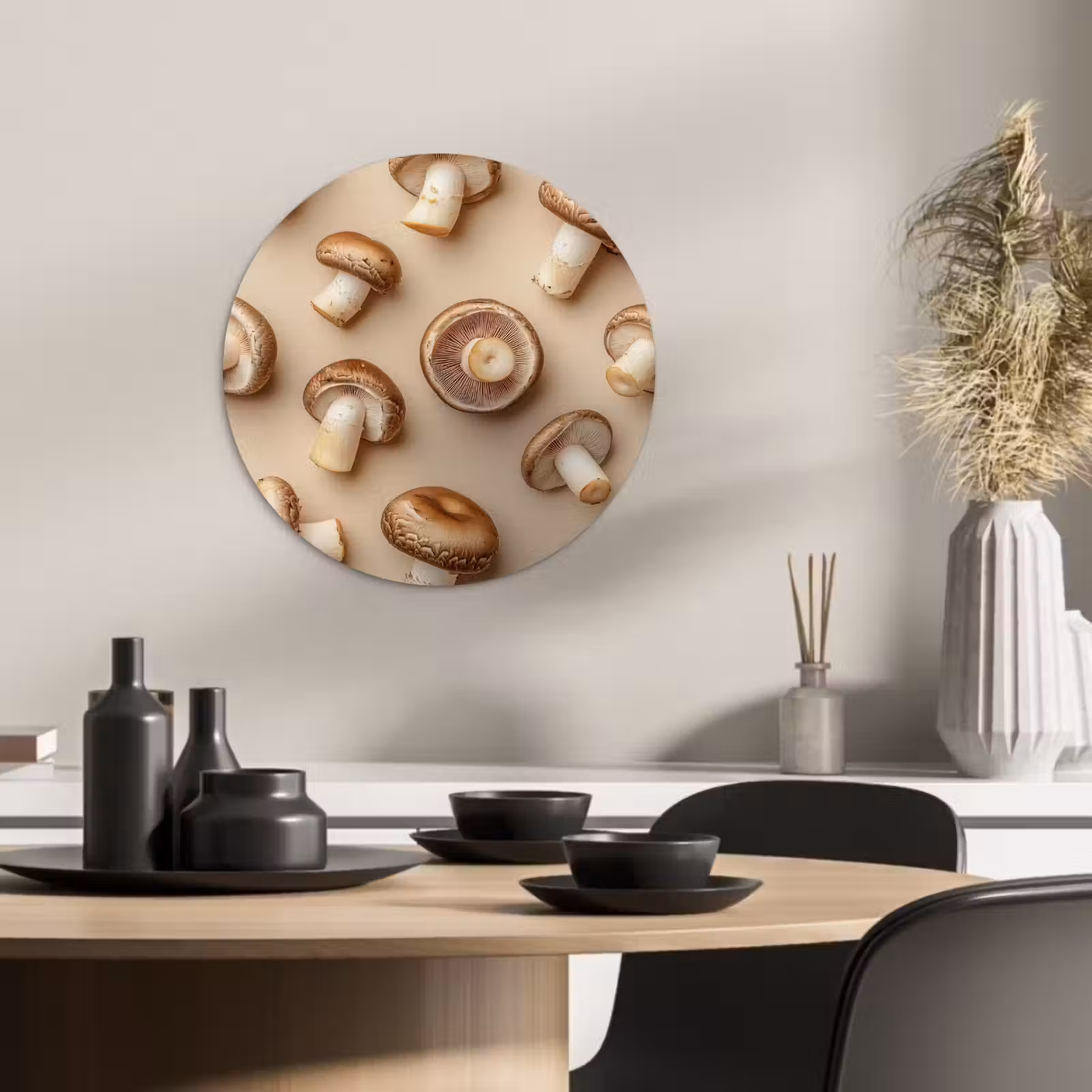 Runde Bilder - Kastanienpilze - Beige — 1