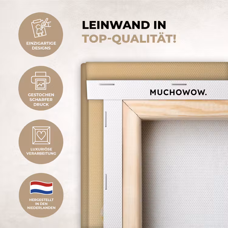 Leinwandbilder - Donut - Cremig - Puderzucker - Beige — 2