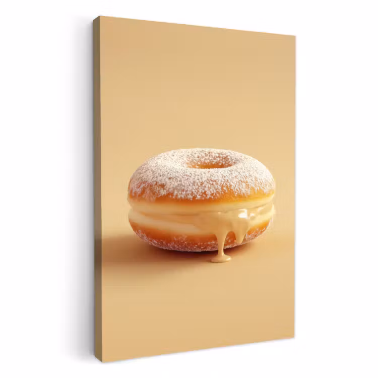 Leinwandbilder - Donut - Cremig - Puderzucker - Beige — 3