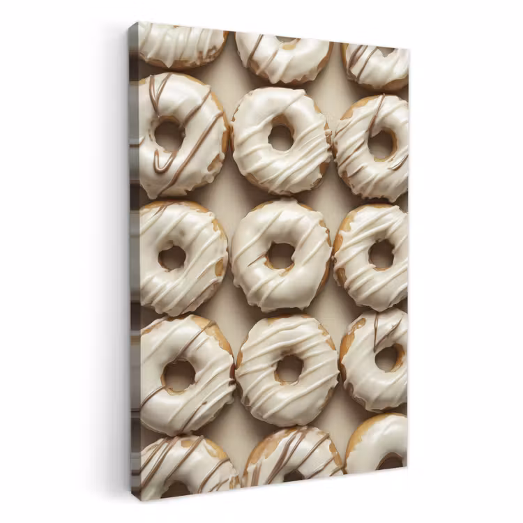 Leinwandbilder - Donuts - Schokolade - Weiß - Beige — 3