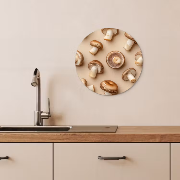 Runde Bilder - Kastanienpilze - Beige — 4