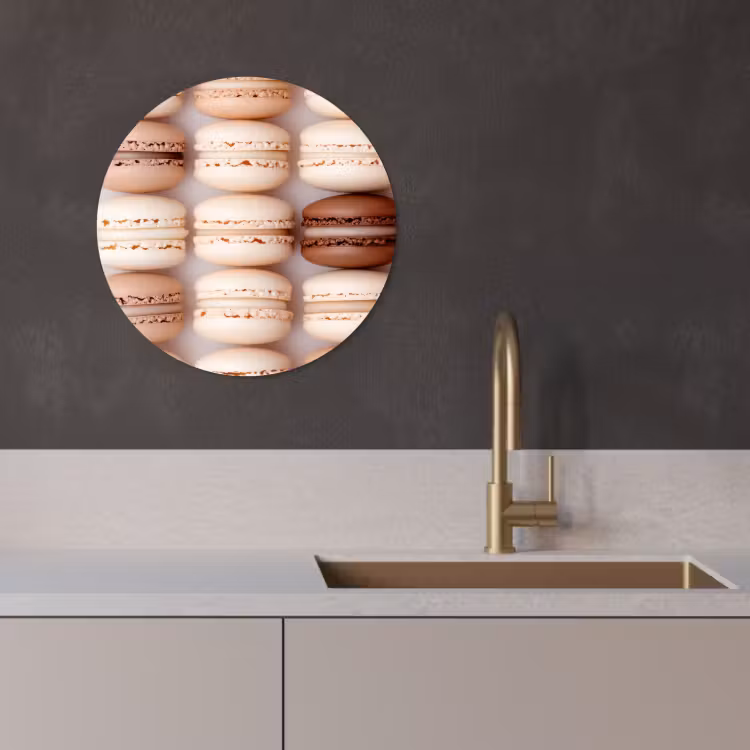 Runde Bilder - Makronen - Beige - Braun — 4