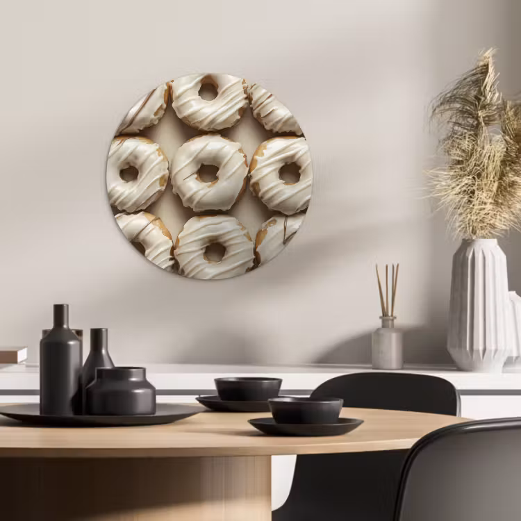 Runde Bilder - Donuts - Schokolade - Weiß - Beige — 2