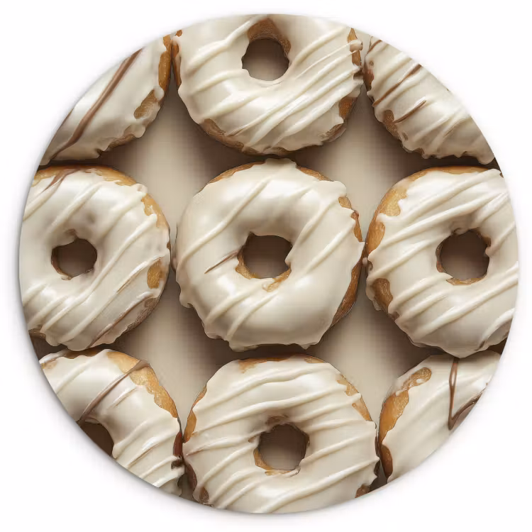 Runde Bilder - Donuts - Schokolade - Weiß - Beige — 3