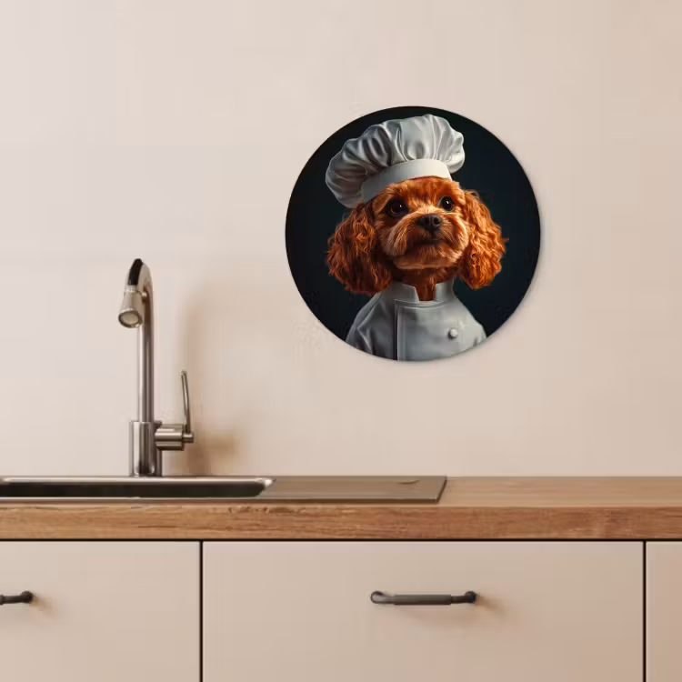 Runde Bilder - Braun - Koch - Hund — 3