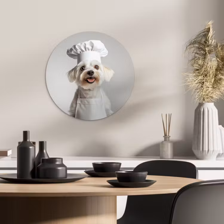 Runde Bilder - Hund - Weiß - Koch — 3