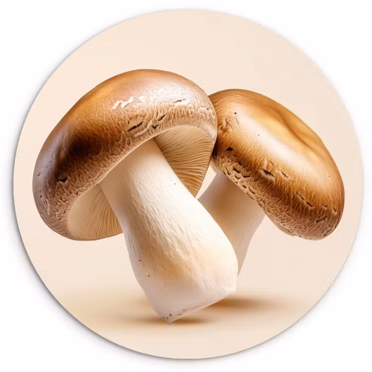 Runde Bilder - Pilze - Weich - Beige — 2