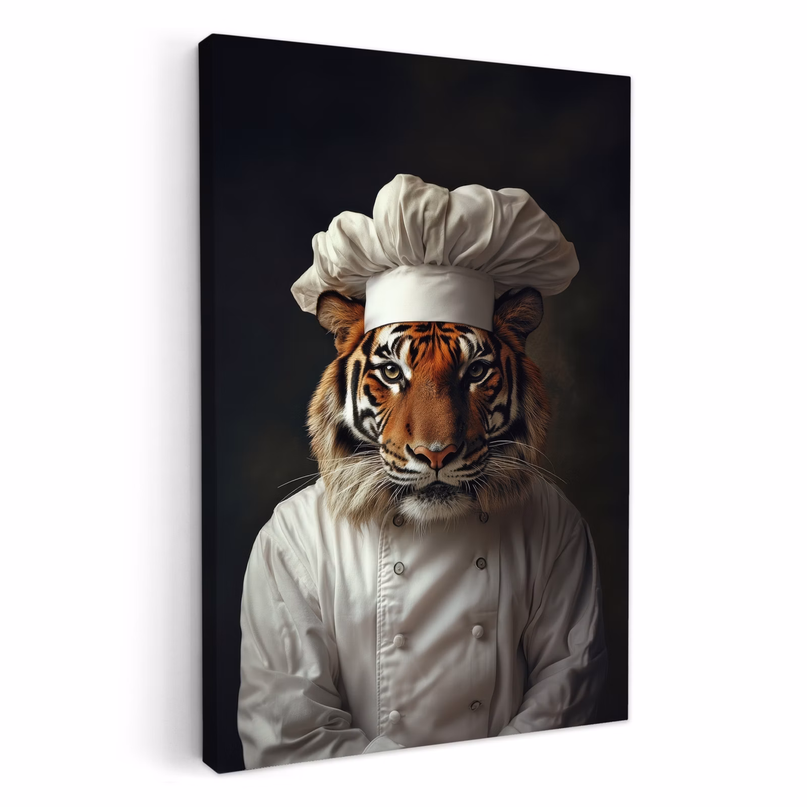 Leinwandbilder - Tiger - Kochbekleidung - Braun — 1
