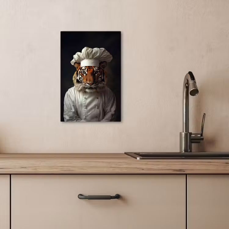 Leinwandbilder - Tiger - Kochbekleidung - Braun — 4