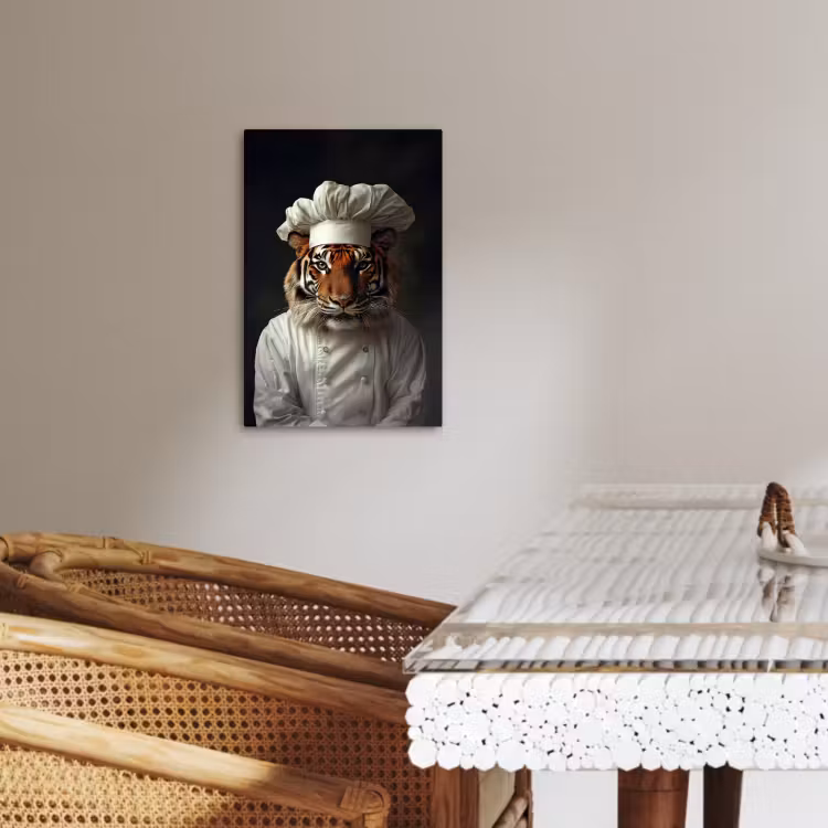 Leinwandbilder - Tiger - Kochbekleidung - Braun — 5