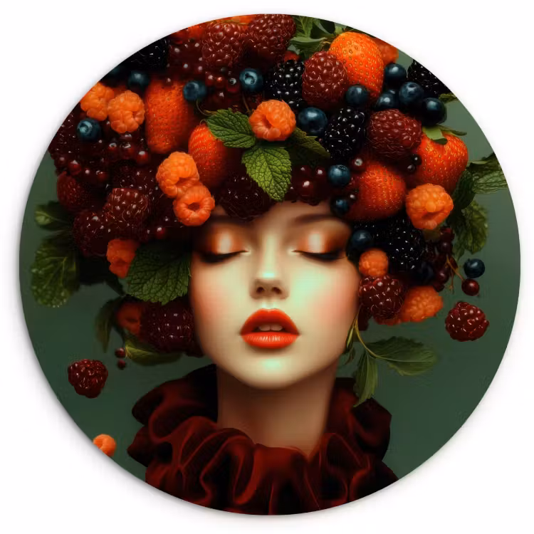Runde Bilder - Weiblich - Erdbeeren - Himbeeren - Brombeeren - Beeren — 1