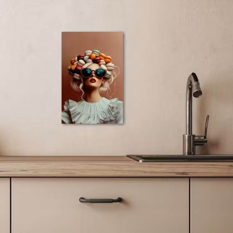 Leinwandbilder - Frau - Makronen - Brille — 4