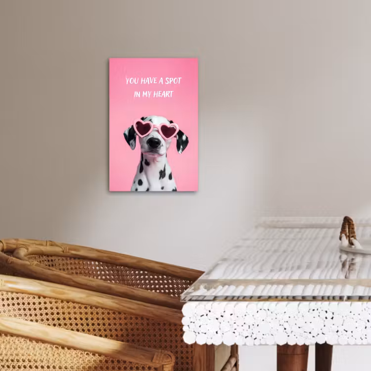 Leinwandbilder - Herzen - Hund - Valentinstag - Rosa — 5
