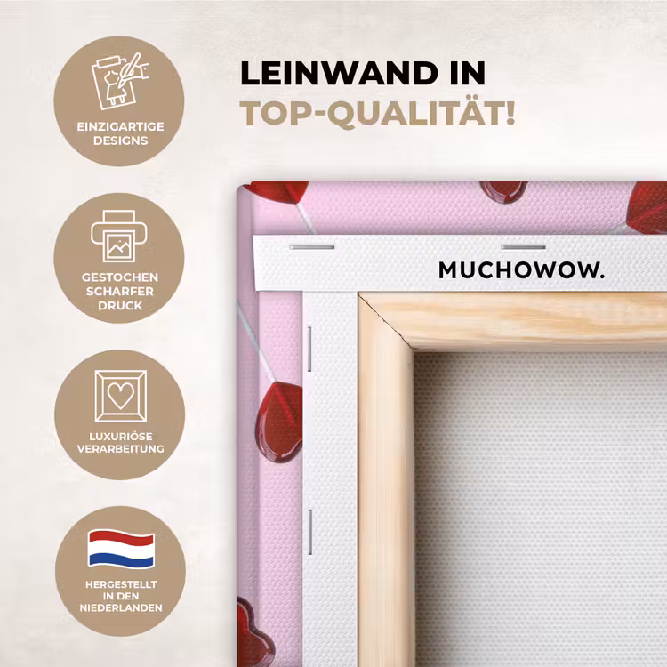 KitchenYeah - Küche - Leinwand - Rosa - Herz - Lutscher - Bonbon — 2