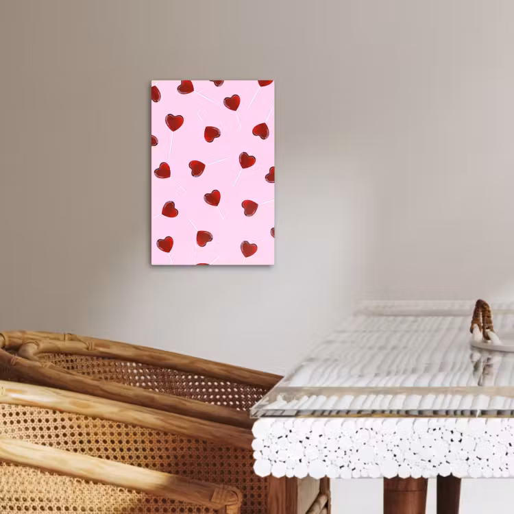 KitchenYeah - Küche - Leinwand - Rosa - Herz - Lutscher - Bonbon — 3
