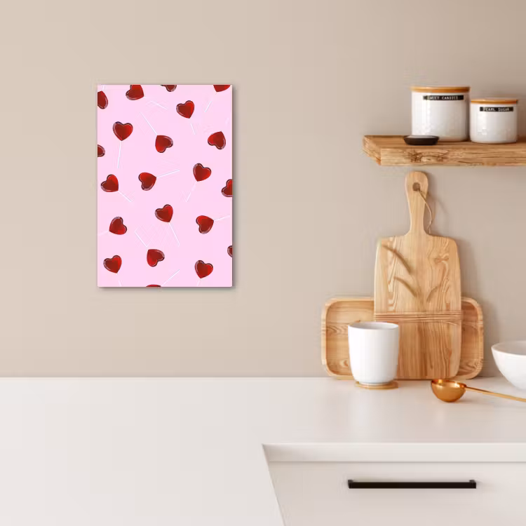 KitchenYeah - Küche - Leinwand - Rosa - Herz - Lutscher - Bonbon — 4