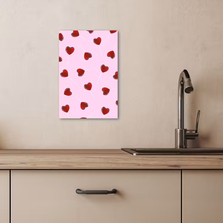 KitchenYeah - Küche - Leinwand - Rosa - Herz - Lutscher - Bonbon — 5