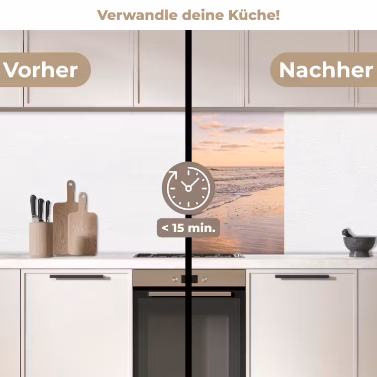 Küchenrückwand - Strand - Brandung - Wolken — 2