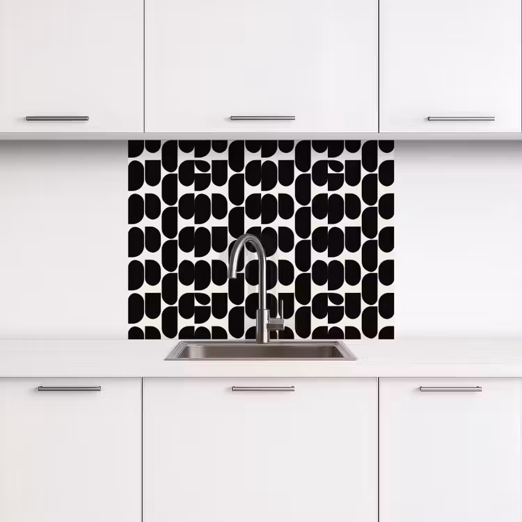 Küchenrückwand - Modern - Gemustert - Schwarz — 3