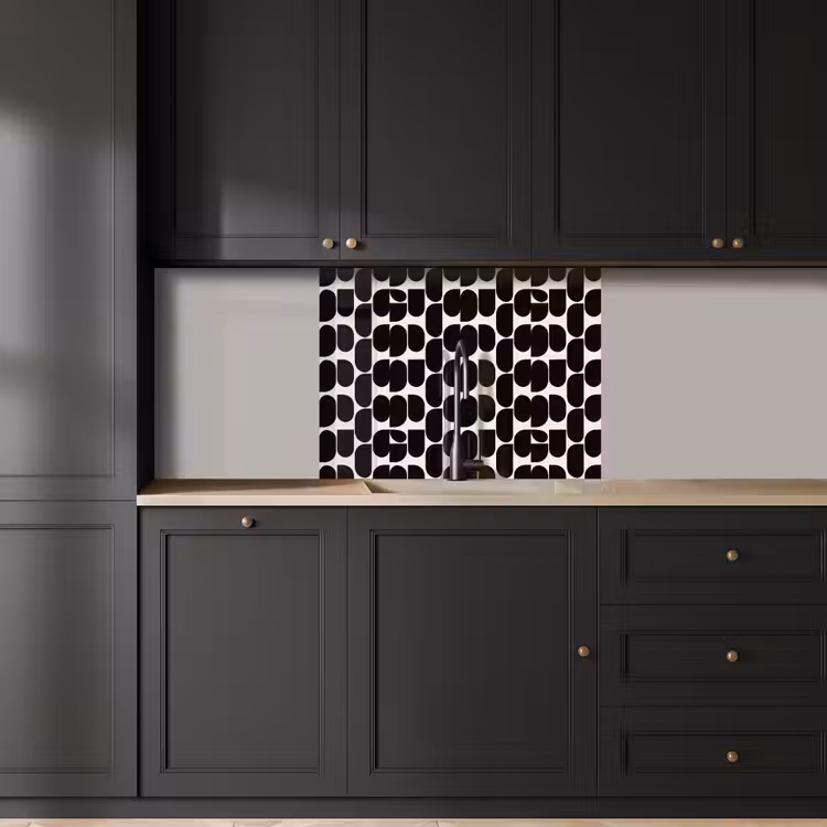 Küchenrückwand - Modern - Gemustert - Schwarz — 5