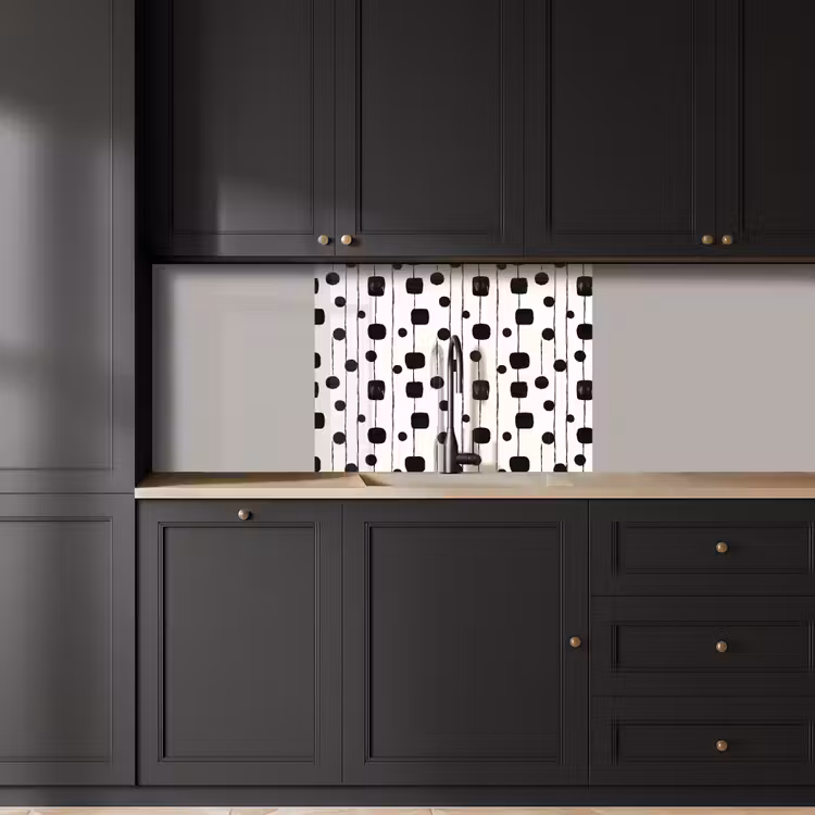 Küchenrückwand - Grafik - Modern - Schwarz — 5