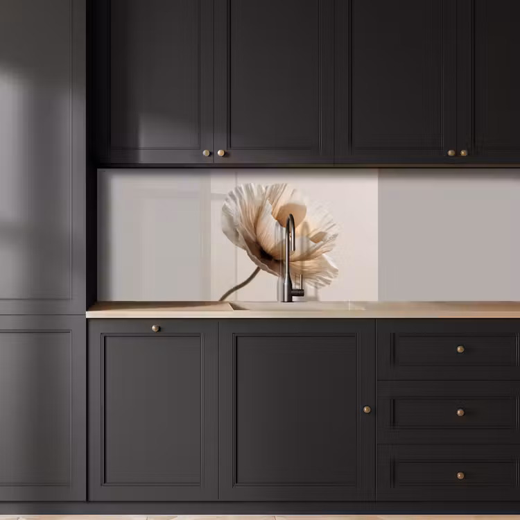 Küchenrückwand - Blume - Beige - Creme — 5