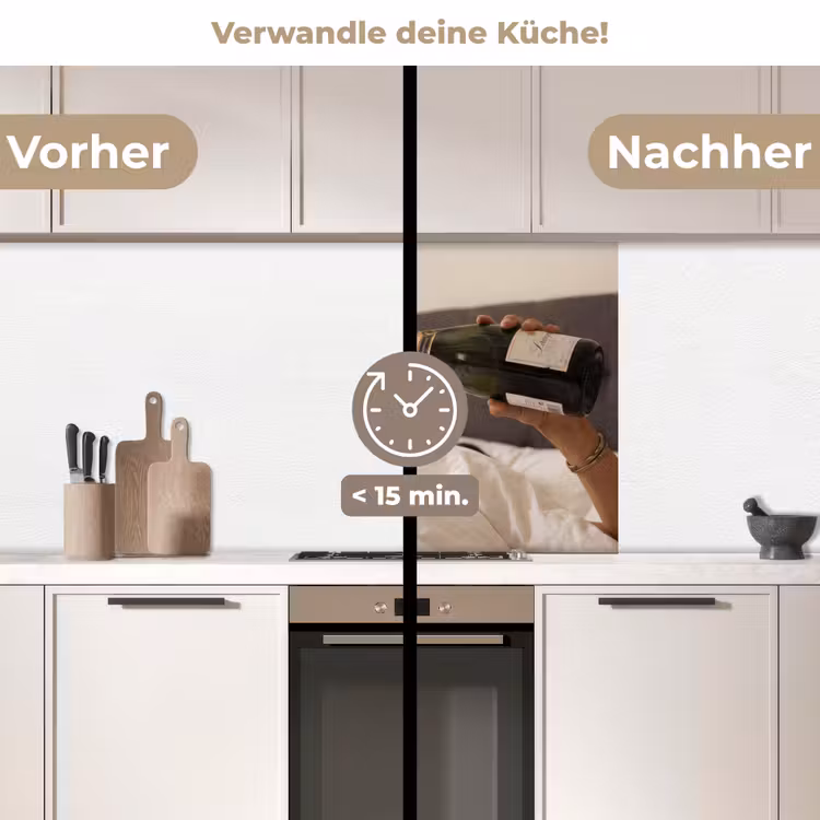 Küchenrückwand - Champagner - Bett - Seifenblasen — 2
