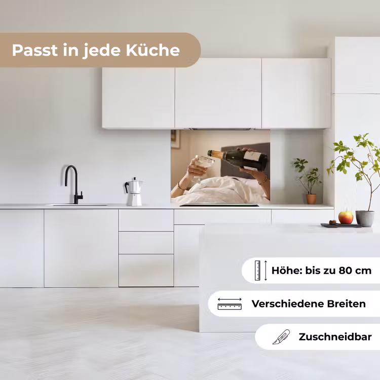 Küchenrückwand - Champagner - Bett - Seifenblasen — 6