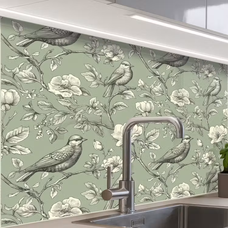 Küchenrückwand - Klassisch - Botanisch - Grün — 1