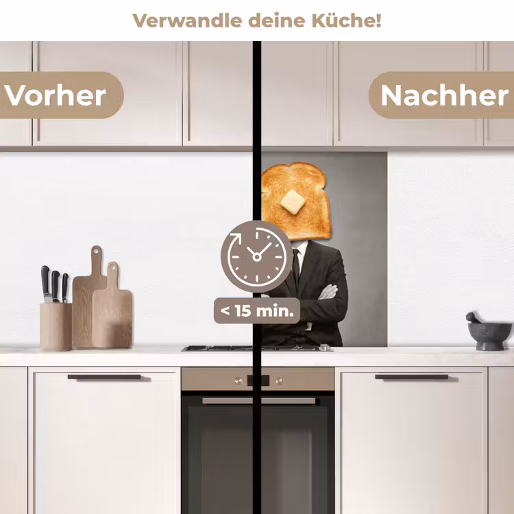 Küchenrückwand - Frühstück - Ehepaar - Ei - Brot — 2