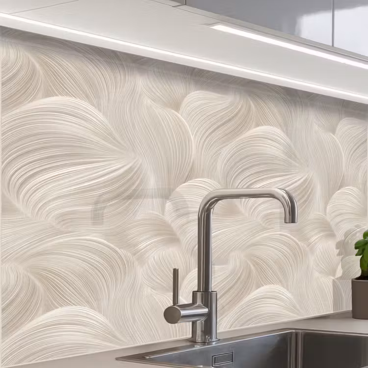 Küchenrückwand - Lines - Ventilator - Beige — 1
