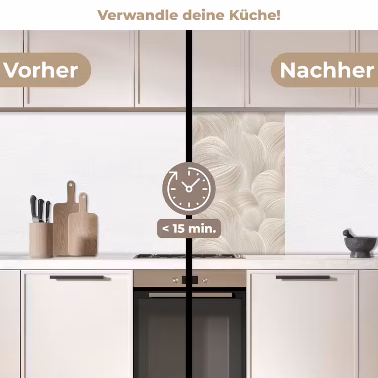 Küchenrückwand - Lines - Ventilator - Beige — 2