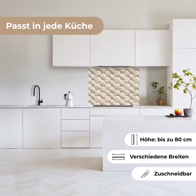 Küchenrückwand - Seil - Gestrickt - Beige — 6