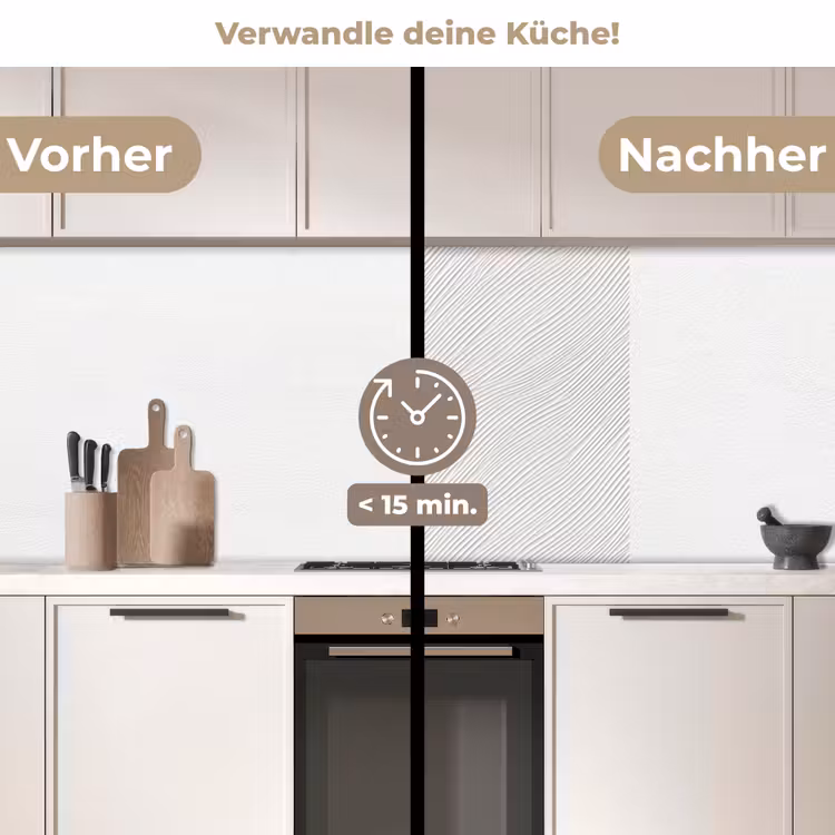 Küchenrückwand - Wellen - Rippen - Weiß — 2