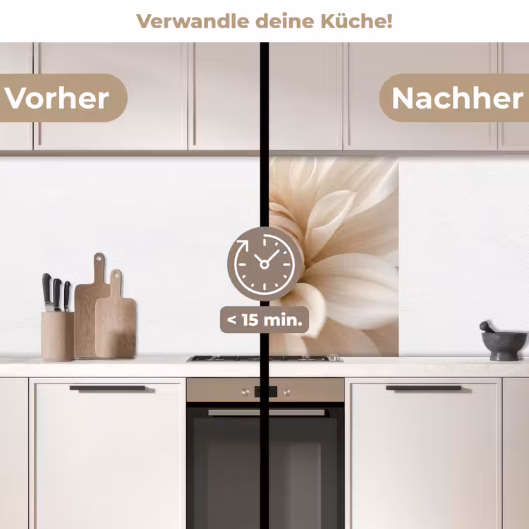 Küchenrückwand - Blume - Dahlie - Weiß — 2