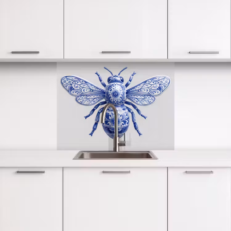 Küchen rückwand - Biene - Modern - Delft - Blau — 3