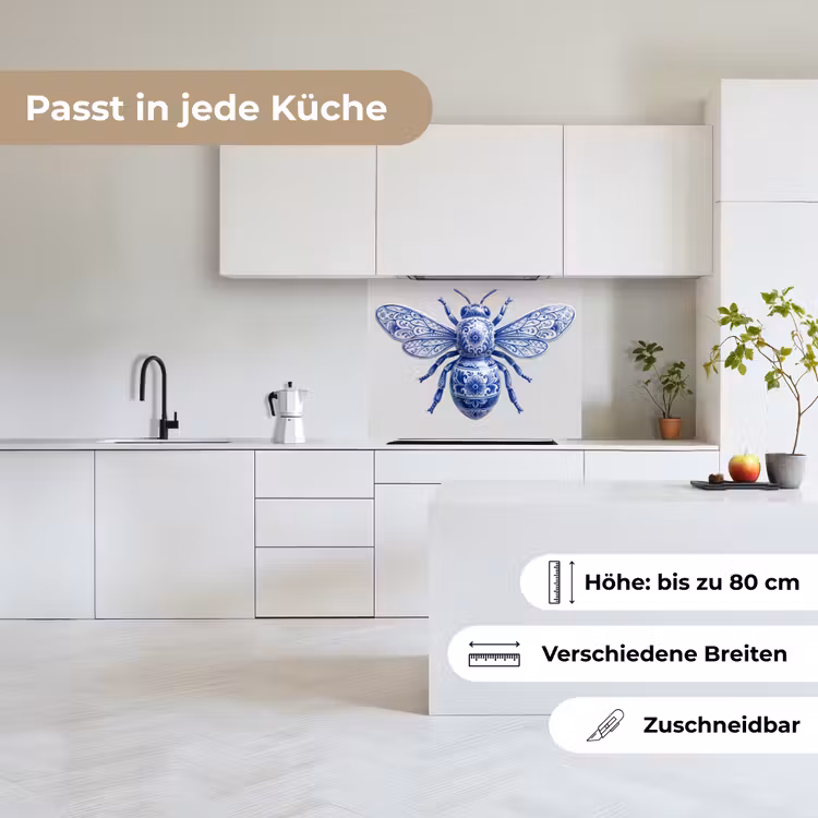 Küchen rückwand - Biene - Modern - Delft - Blau — 6