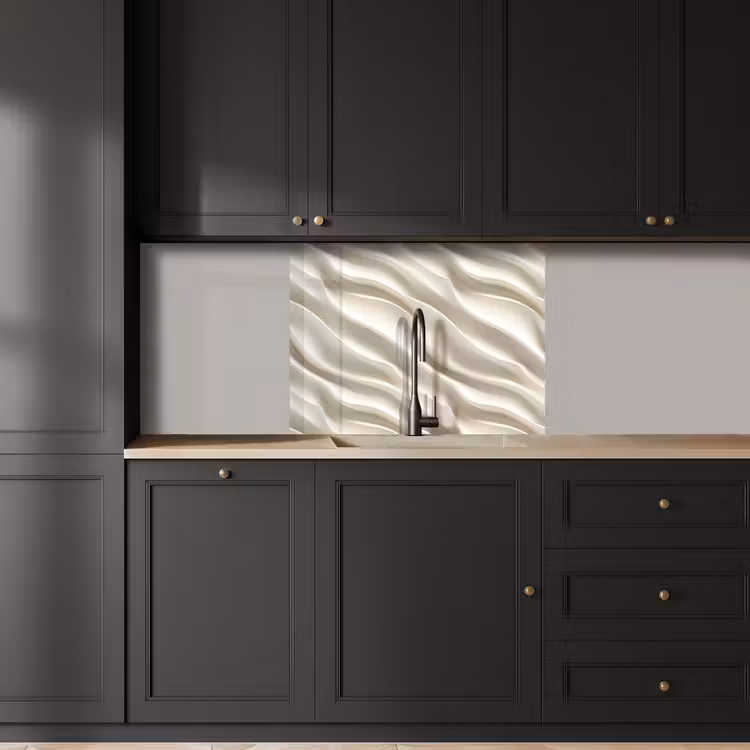 Küchenrückwand - Diagonal - Wellen - Creme — 5